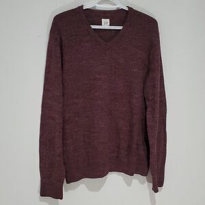GAP medium maroon vneck long sleeve sweater